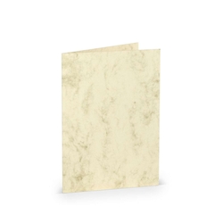 RÖSSLER Briefkarte Paperado - B6, 220 g/qm, doppelt, hoch, chamois marmora