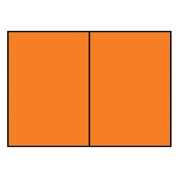 RÖSSLER Briefkarte Paperado - A6, 220 g/qm, doppelt, hoch, planliegend, orange gerippt