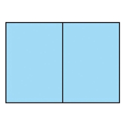 RÖSSLER Briefkarte Paperado - A6, 220 g/qm, doppelt, hoch, planliegend, aqua gerippt