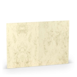 RÖSSLER Briefkarte Paperado - B6, 220 g/qm, doppelt, hoch, planliegend, chamois marmora