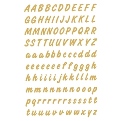 HERMA 4152 Buchstaben 8 mm A-Z wetterfest Folie transparent gold 2 Bl.