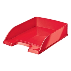 LEITZ 5226 Briefkorb Plus WOW - A4, Polystyrol, rot metallic