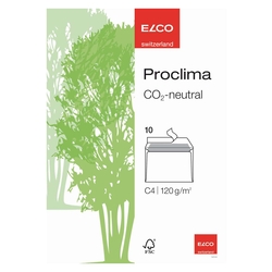 ELCO Briefhülle Proclima - C4, hochweiß, Haftklebung, 100 g/qm, 10 Stück Box