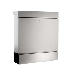 BURG-WÄCHTER Briefkasten Seattle + Box 3848 Ni - 364 x 405 x 110 mm, silber, Edelstahl