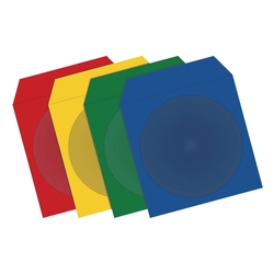 MEDIARANGE CD/DVD Papierhüllen - farbig sortiert, 100 Stück