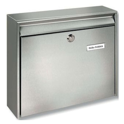 BURG-WÄCHTER Briefkasten Borkum - 362 x 322 x 100 mm, silber, Edelstahl