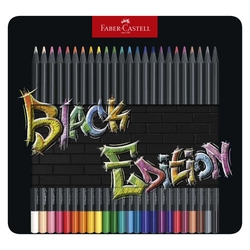 FABER CASTELL Black Edition Buntstift - 24er Metalletui