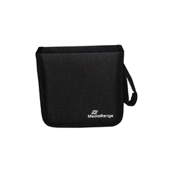 MEDIARANGE Archivierungsmappe für 24 Discs, Nylon, schwarz