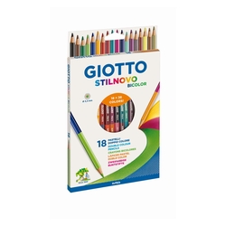 GIOTTO Farbstifte Stilnovo Bicolor - 18er Kartonetui