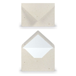RÖSSLER Briefhülle Paperado - B6, 100 g/qm, terra vanilla, Seidenfutter