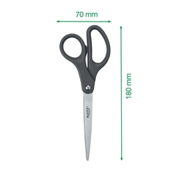 LEITZ 5421 Schere, Edelstahl, Titanbeschichtet, 180 mm, dunkelgrau