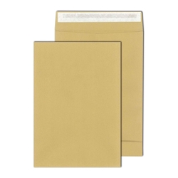 MAILMEDIA Faltentaschen - B4, ohne Fenster, 40 mm-Falte, Klotzboden, haftklebend, 140 g/qm, braun, 250 Stück