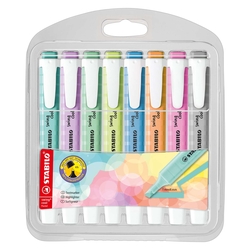 STABILO Textmarker swing® cool Pastel - Etui mit 8 Stiften, sortiert
