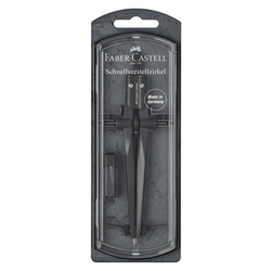 FABER CASTELL Schnellverstellzirkel Stream 2019 - Ø340 mm, 170 mm, black stone, Etui