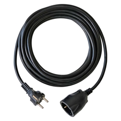 BRENNENSTUHL Kunststoff-Verlängerung - 5 m, schwarz, H05VV-F 3G1,5
