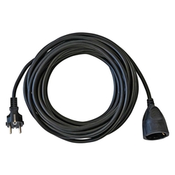 BRENNENSTUHL Kunststoff-Verlängerung - 10 m, schwarz, H05VV-F 3G1,5