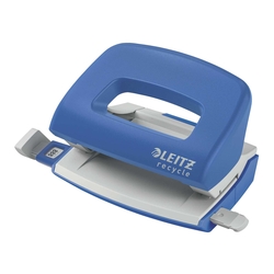 LEITZ 5010 Locher Mini NeXXT Recycle - 10 Blatt, klimaneutral, blau