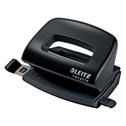 LEITZ 5010 Locher Mini NeXXT Recycle - 10 Blatt, klimaneutral, schwarz