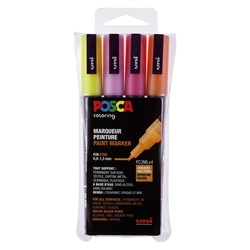 UNI-BALL Marker - 0,9 - 1,3 mm, 4er Set sortiert, Glitter