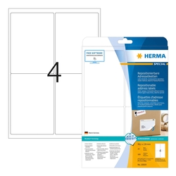 HERMA 10019 Adressetiketten - 99,1x139 mm, weiß, ablösbar, matt, blickdicht, 100 Stück