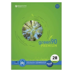 STAUFEN PREMIO Collegeblock LIN28 - A4, 80 Blatt, 90 g/qm, kariert mit Rand