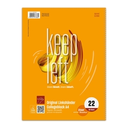 URSUS Style Collegeblock LIN22 für Linkshänder, A4, 80 Blatt, 70g/m², kariert