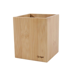 SIGEL Schreibköcher Bambus natur 92x106x92mm