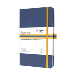 SIGEL Notizbuch Linescape ca. A5 176 S. Hardcover liniert 80 g/m² blau