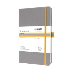 SIGEL Notizbuch Linescape ca. A5 176 S. Hardcover liniert 80 g/m² hellgrau
