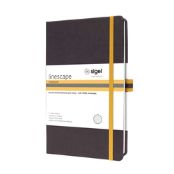 SIGEL Notizbuch Linescape ca. A5 176 S. Hardcover liniert 80 g/m² dunkelgrau