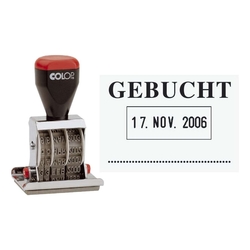 COLOP Datum-Plattenstempel - GEBUCHT + 4 mm Datum