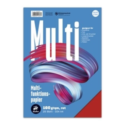 STAUFEN STYLE Multifunktionspapier 7X PLUS - A4, 160 g/qm, rot, 25 Blatt