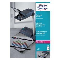 AVERY ZWECKFORM 3561 Overhead-Folien - A4, beidseitig beschichtet, 0,13 mm, 50 Blatt