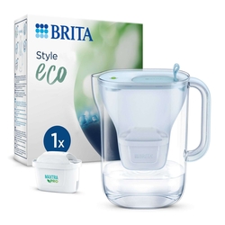 BRITA Wasserfilter-Kanne Style eco - gletscherblau, inkl. MX PRO