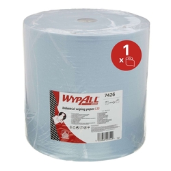 WYPALL Wischtuch Rolle L30, Jumborolle, extrabreit - 3-lagig, blau, 670 Tücher