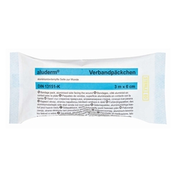 SÖHNGEN aluderm® Verbandpäckchen DIN 13151-K - klein, 3m x 6cm