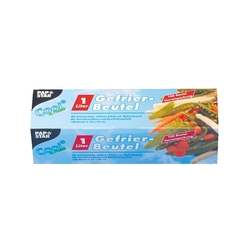 PAPSTAR Gefrierbeutel - 1 L, LLDPE-Folie, transparent, 100 Stück, Verschlussclips