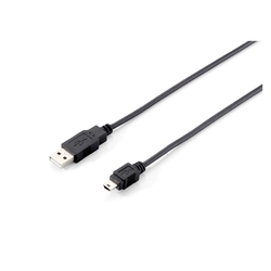 EQUIP USB 2.0 Cable Type A Male to Mini-B Male 1,8m