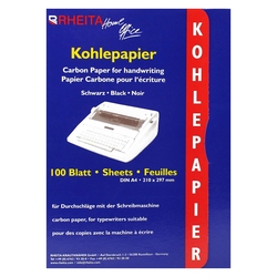 RHEITA Kohlepapier - A4, 100 Blatt, schwarz