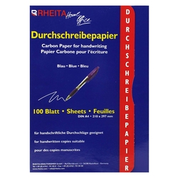 RHEITA Durchschreibepapier - A4, 100 Blatt, blau