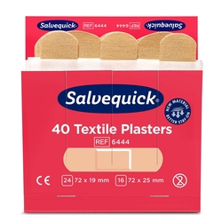 Salvequick Pflaster-Strips - 6x 40 Stück, elastische Textilpflaster