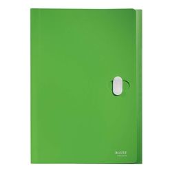 LEITZ 4624 Fächermappe Recycle - A4, 5 Fächer, 250 Blatt, PP, klimaneutral, grün