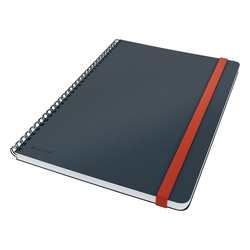 LEITZ Collegeblock Cosy - B5, 80 Blatt, 100 g/qm, kariert, grau
