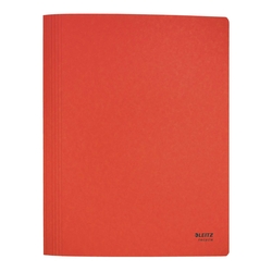 LEITZ 3904 Schnellhefter Recycle - A4, 250 Blatt, kfm. und Amtsheftung, Karton (RC), klimaneutral, rot