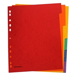 DONAU Register - blanko, Karton, A4 ÜB, 6 Blatt, 6-farbig