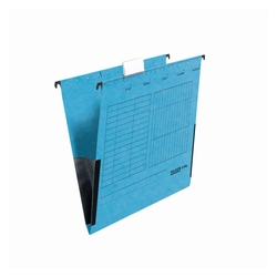 FALKEN Hängetasche UniReg - A4, 230 g/qm, Manila-RC-Karton, mit Leinenfrösche, blau