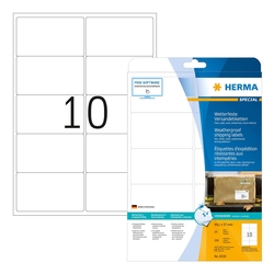 HERMA 8330 Folienetiketten - 99,1 x 57,0 mm, weiß, extrem stark haftend, matt, Rand, 250 Stück