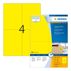 HERMA 4396 Universaletiketten SuperPrint - 105 x 148 mm, gelb, matt, 400 Stück