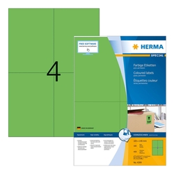 HERMA 4399 Universaletiketten SuperPrint - 105 x 148 mm, grün, matt, 400 Stück