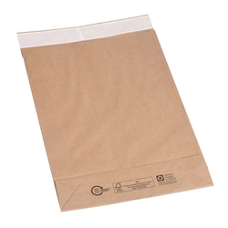 FLEXIPAK Faltentaschen - 250x50x353+50 mm, Boden, o. Fenster, 300 Stück, braun